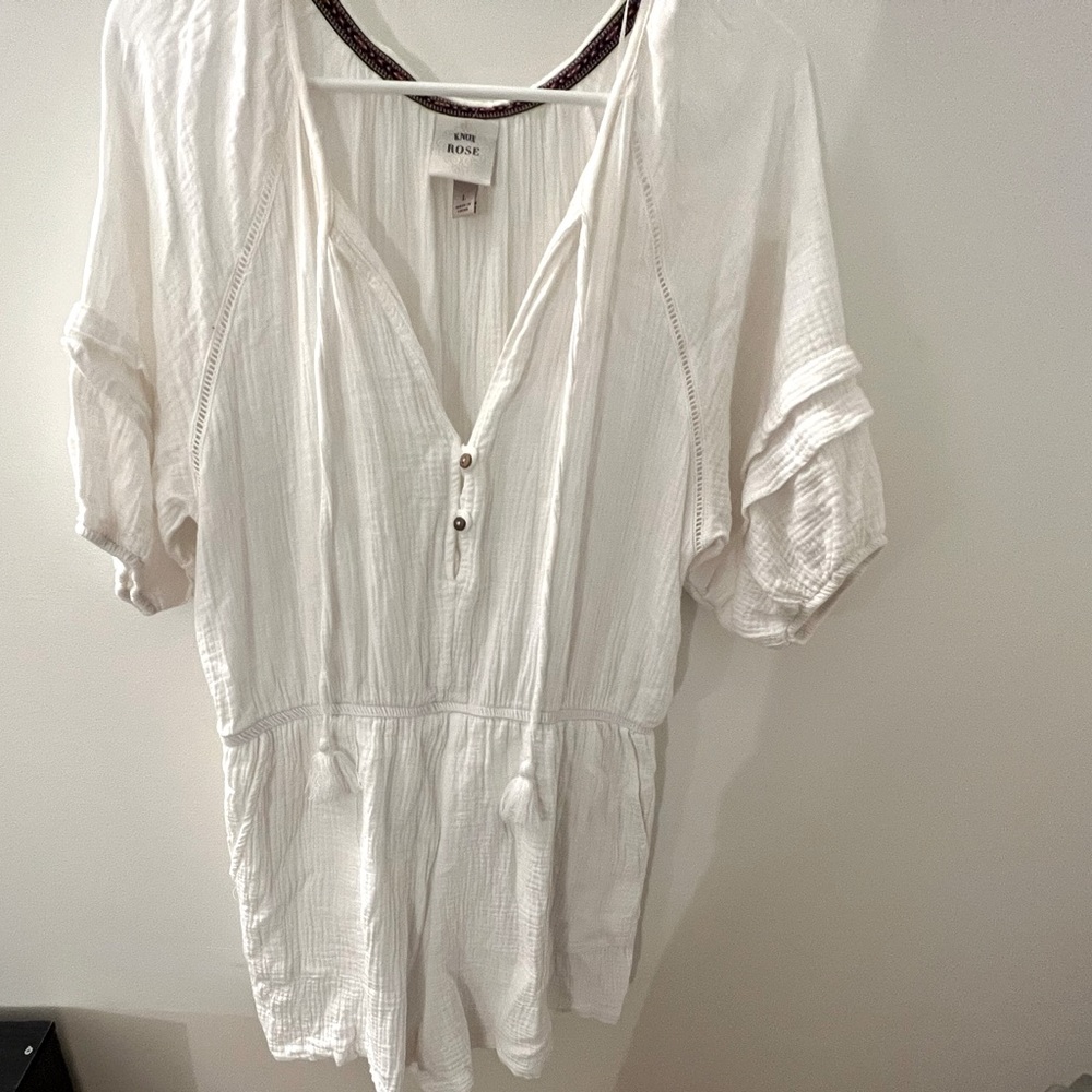 Knox Rose Boho White Short Romper size L